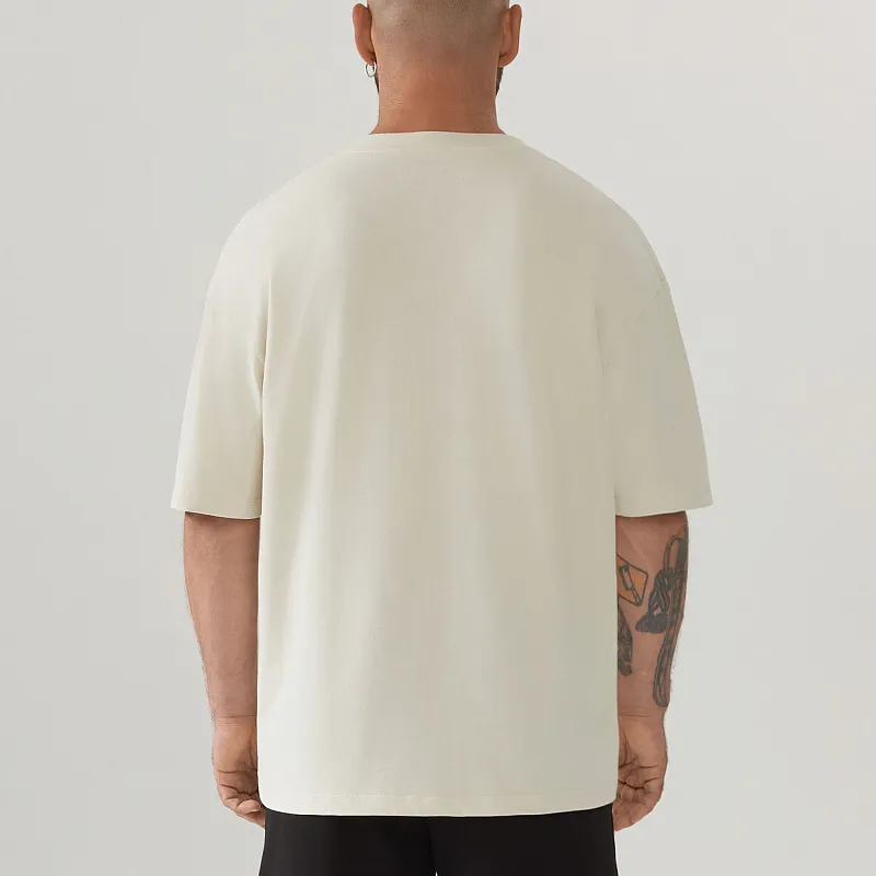 Футболка COTTON OVERSIZE BEIGE — фото 3