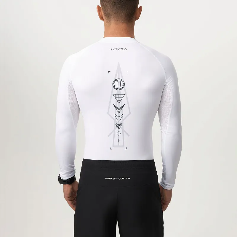 Рашгард INTRO LONG SLEEVE WHITE — фото 3