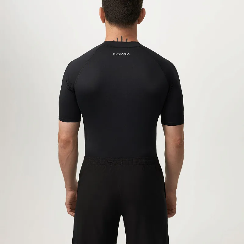 Рашгард INTRO SHORT SLEEVE BLACK — фото 3