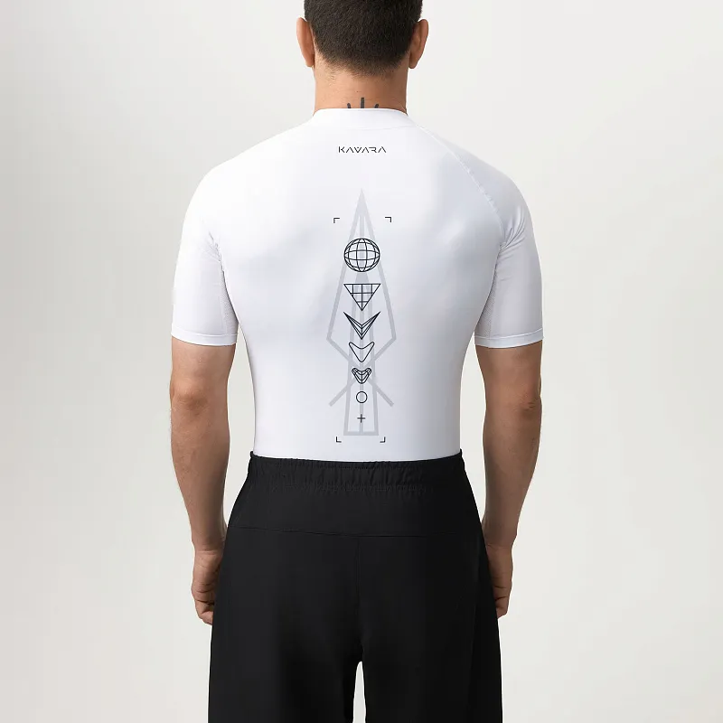 Рашгард INTRO SHORT SLEEVE WHITE — фото 3